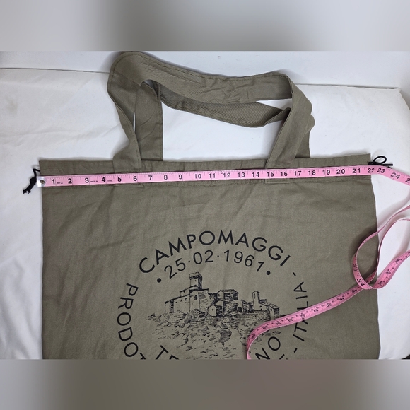 Campomaggi Olive Green Tote Bag Aprox 22" X 19" Inchs - Picture 8 of 9